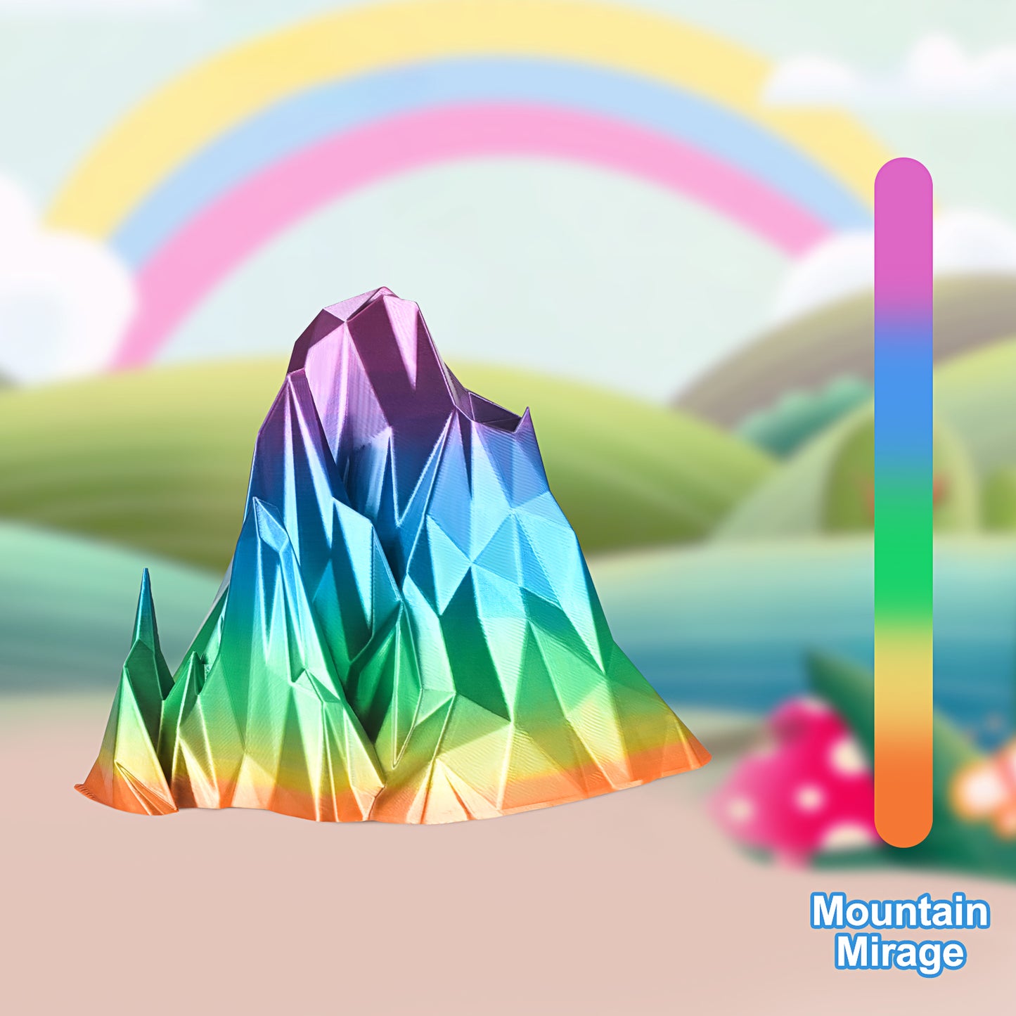 ERYONE Silk Rainbow PLA 1KG 1.75mm 3D Filament - Mountain Mirage