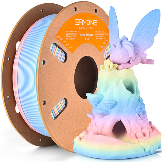 ERYONE Matte Rainbow PLA 1KG 1.75mm 3D Filament - Macaron