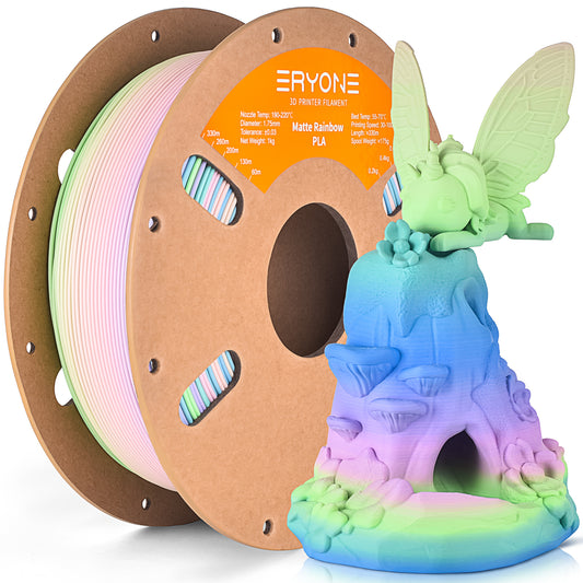 ERYONE Matte Rainbow PLA 1KG 1.75mm 3D Filament - Watercolor
