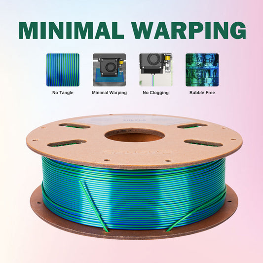 ERYONE Silk PLA Dual Color 1KG 1.75mm 3D Filament - Blue & Green