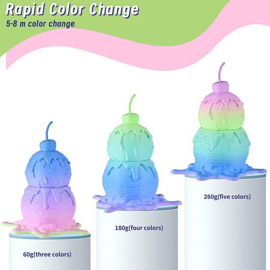 ERYONE Matte Rainbow PLA 1KG 1.75mm 3D Filament - Macaron