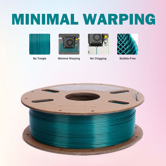 ERYONE Silk PLA Dual Color 1KG 1.75mm 3D Filament - Emerald Green & Black